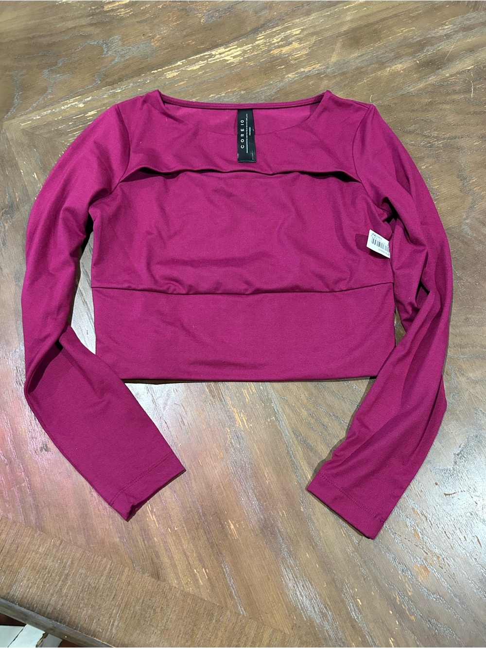 Women's Fuchsia Long-Sleeve Crop Top by Lulus